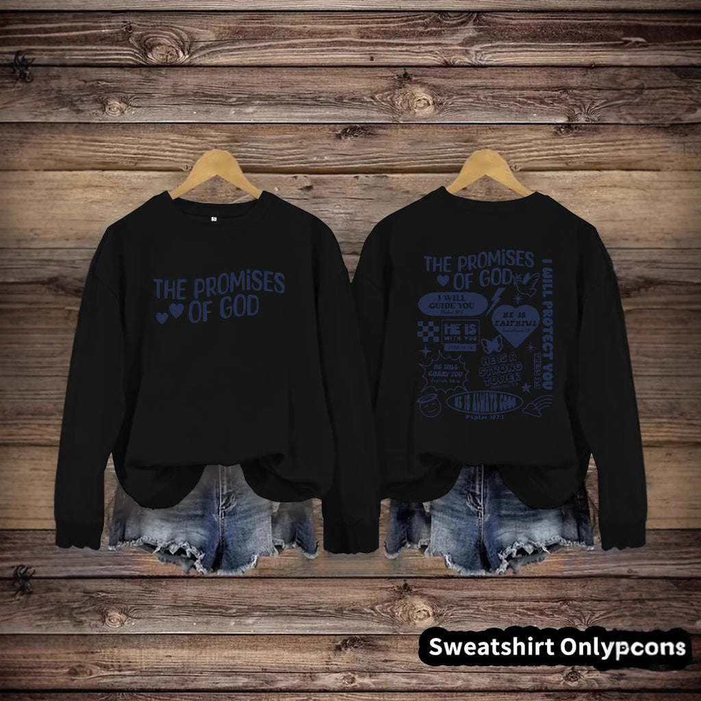 Round neck THE PROMIS OF GOD pullover sweatshirt sweatshirt
