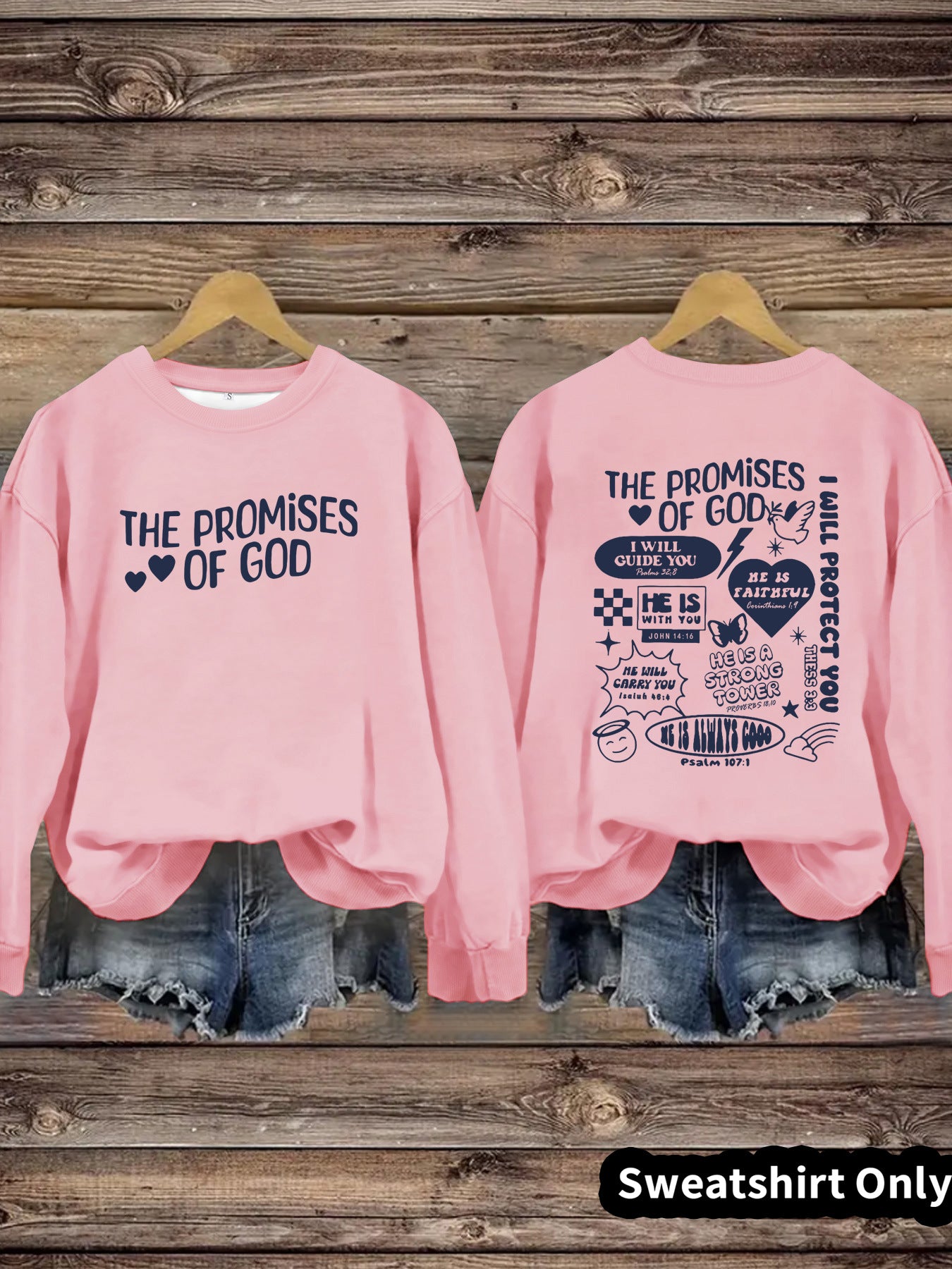 Round neck THE PROMIS OF GOD pullover sweatshirt sweatshirt