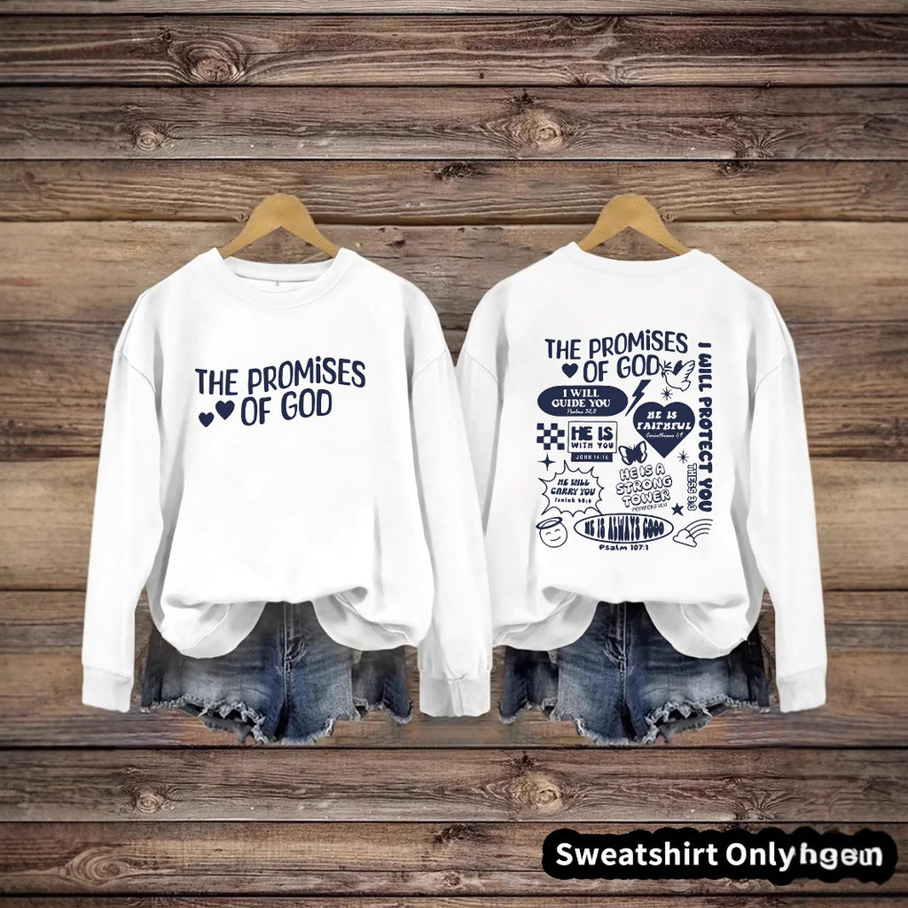 Round neck THE PROMIS OF GOD pullover sweatshirt sweatshirt