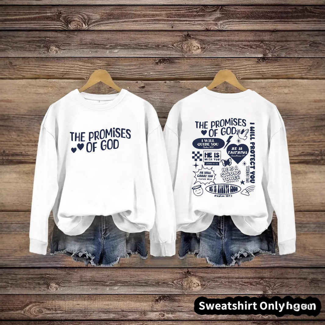 Round neck THE PROMIS OF GOD pullover sweatshirt sweatshirt