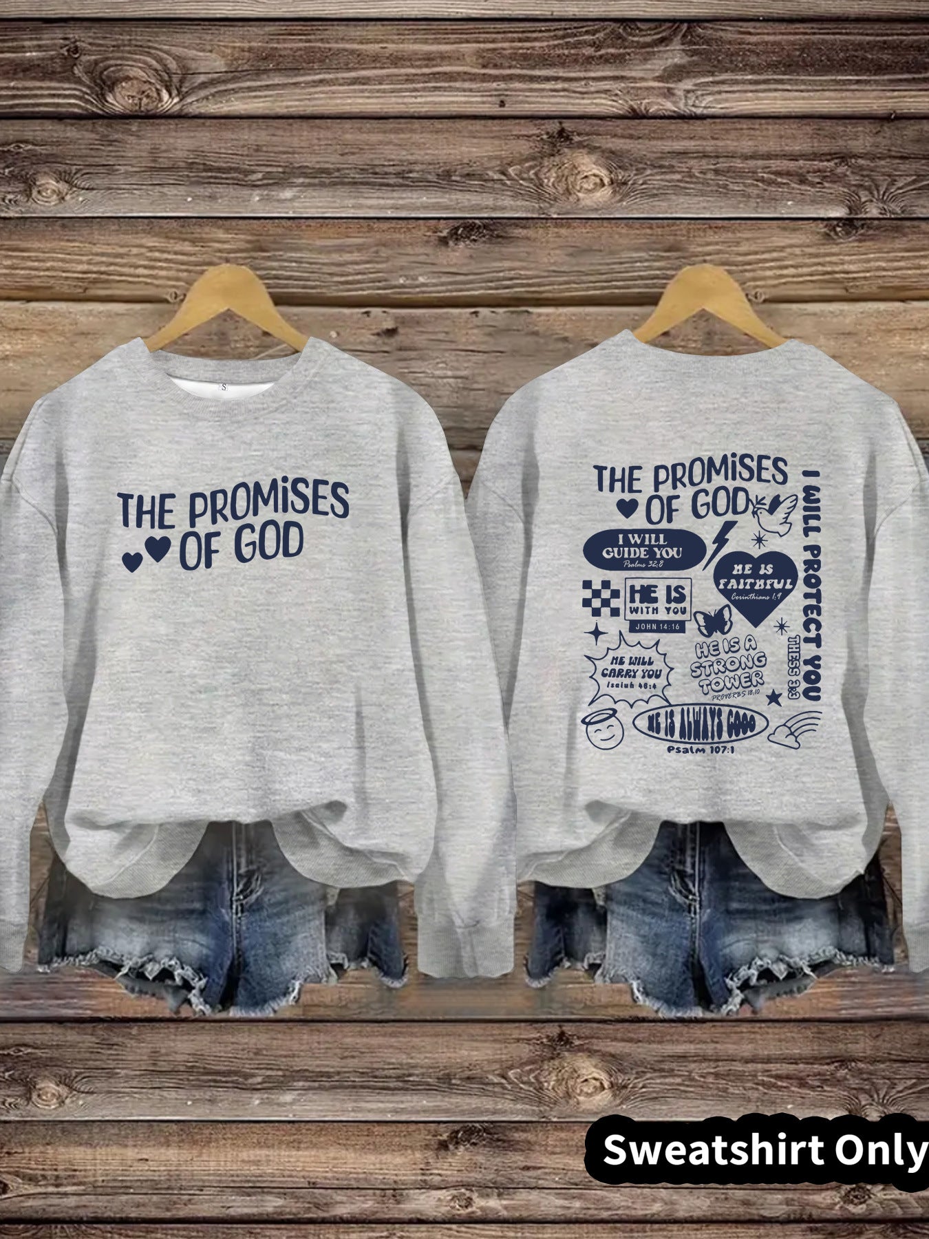 Round neck THE PROMIS OF GOD pullover sweatshirt sweatshirt