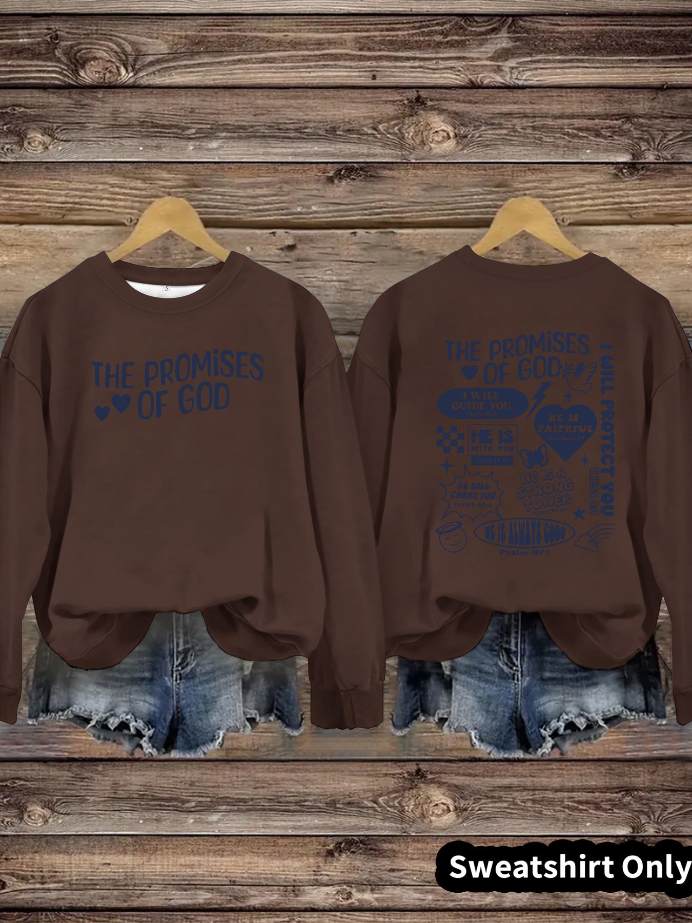 Round neck THE PROMIS OF GOD pullover sweatshirt sweatshirt