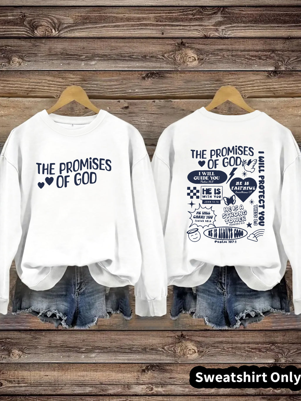 Round neck THE PROMIS OF GOD pullover sweatshirt sweatshirt