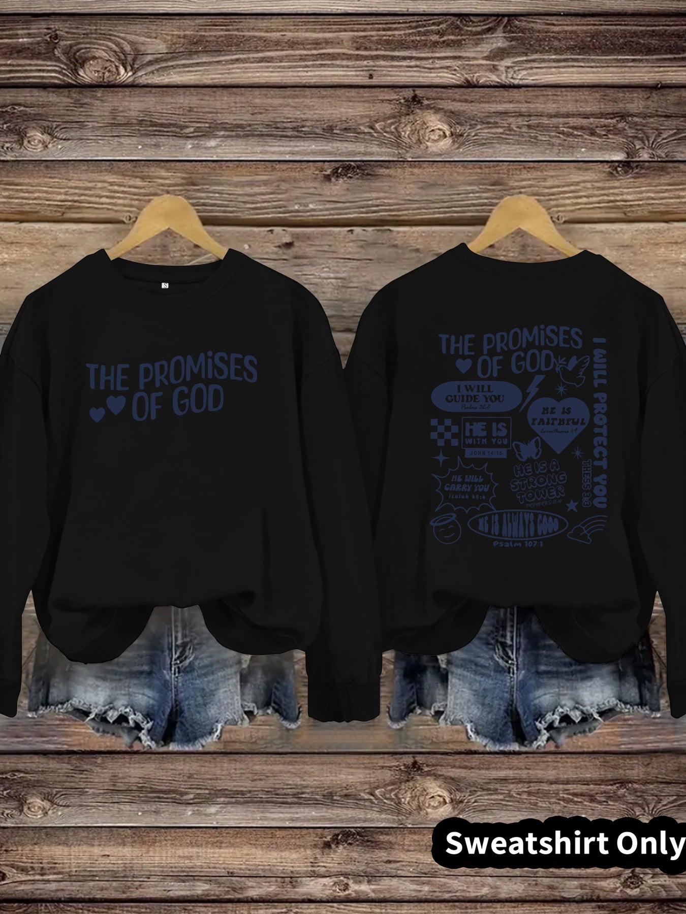 Round neck THE PROMIS OF GOD pullover sweatshirt sweatshirt