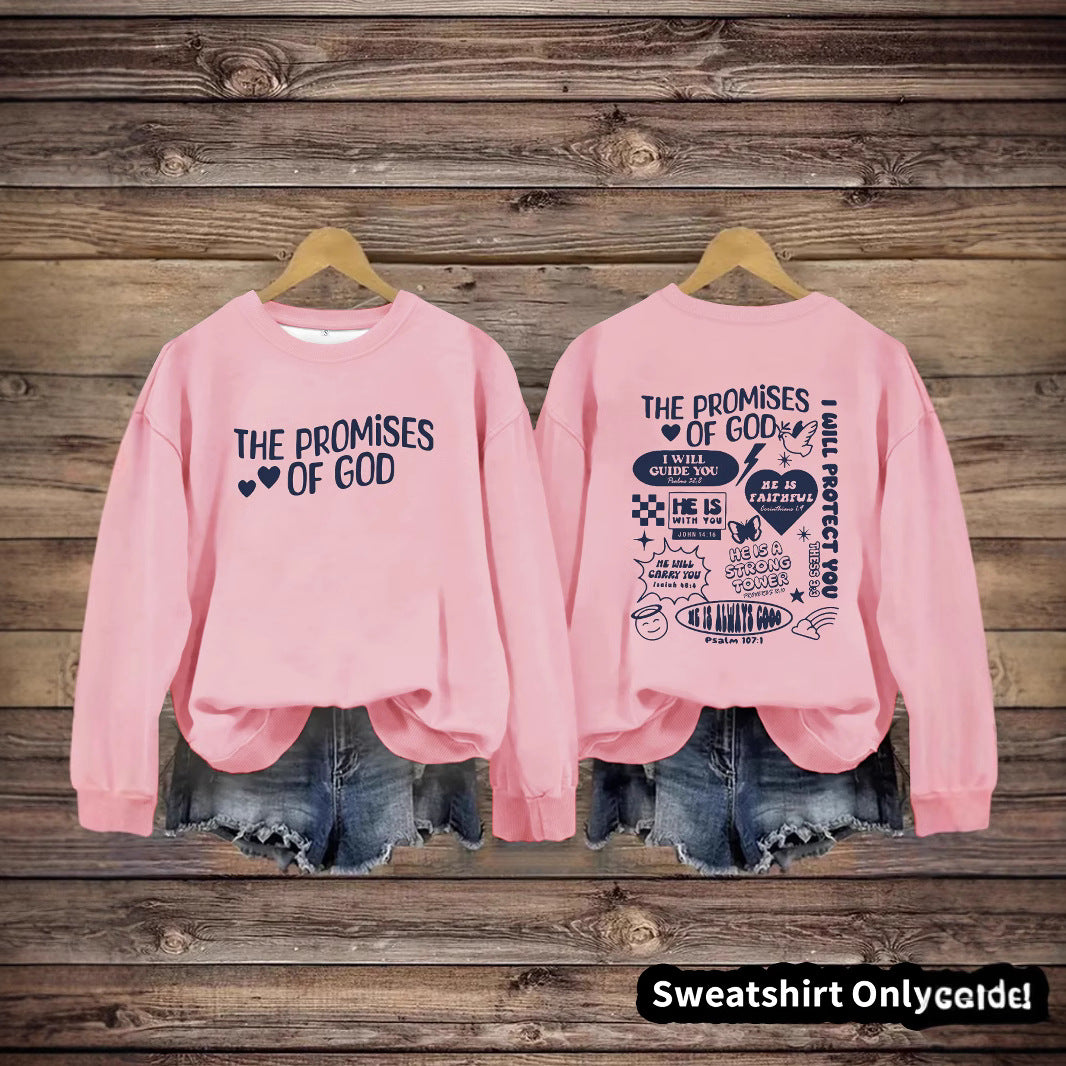 Round neck THE PROMIS OF GOD pullover sweatshirt sweatshirt