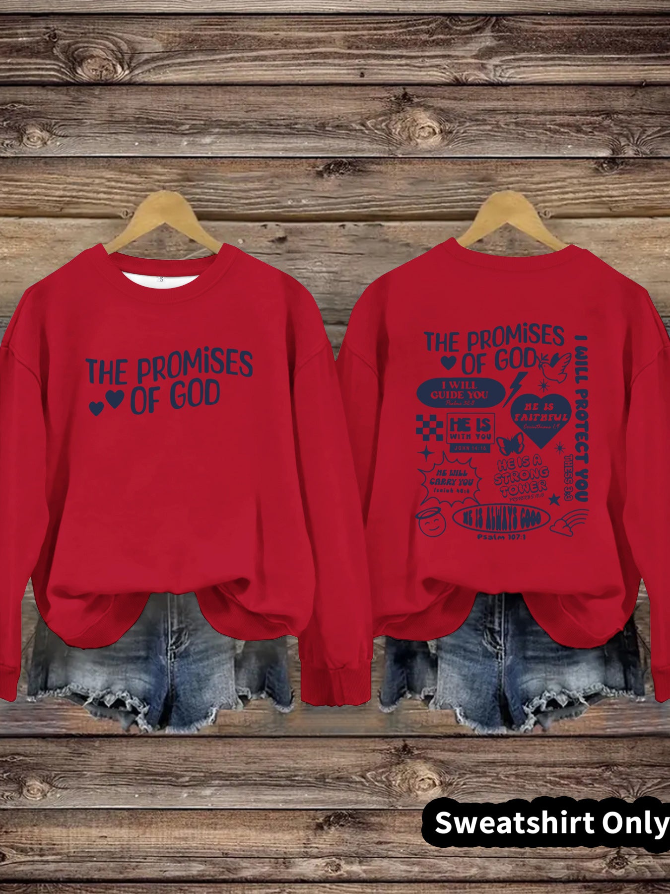 Round neck THE PROMIS OF GOD pullover sweatshirt sweatshirt