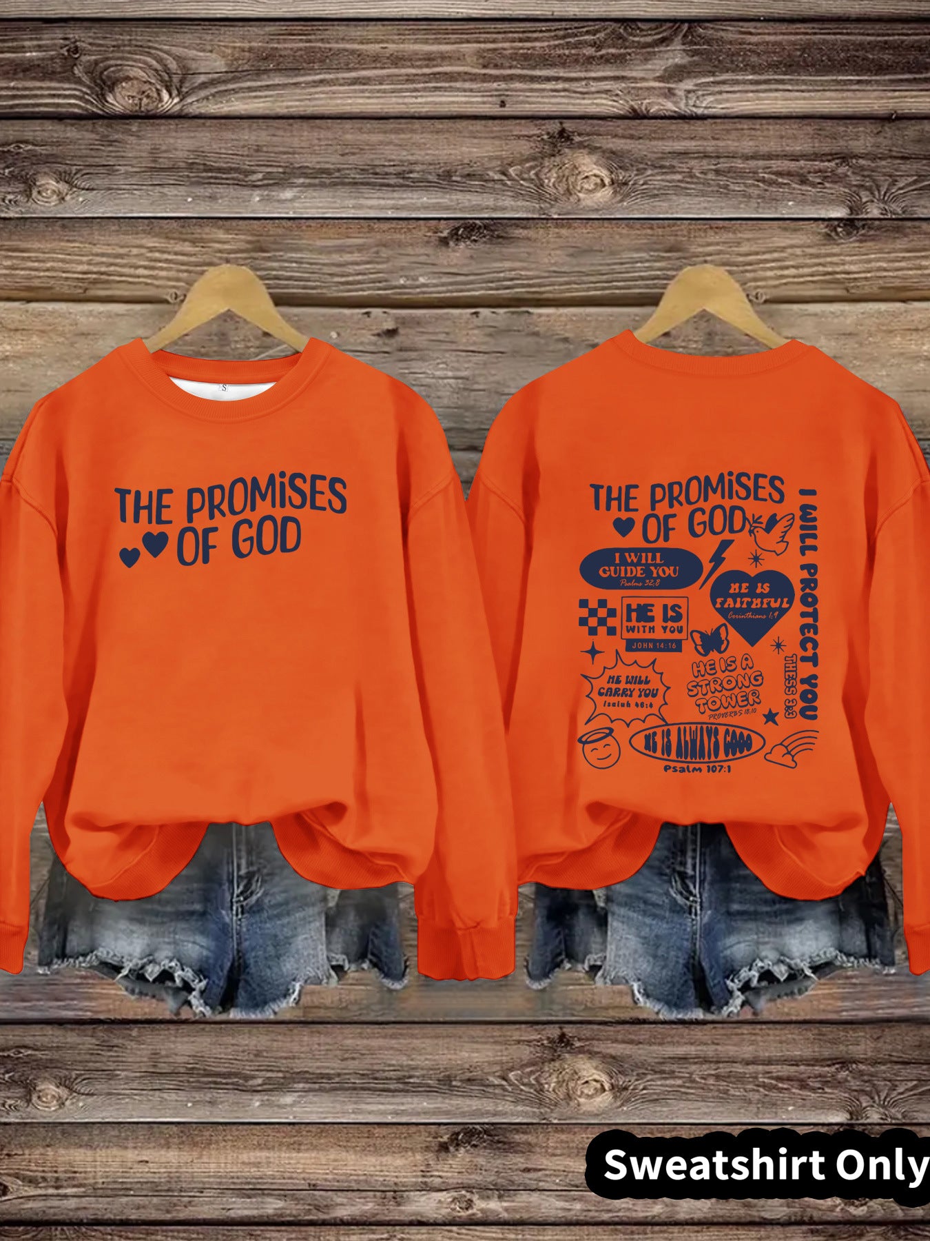 Round neck THE PROMIS OF GOD pullover sweatshirt sweatshirt