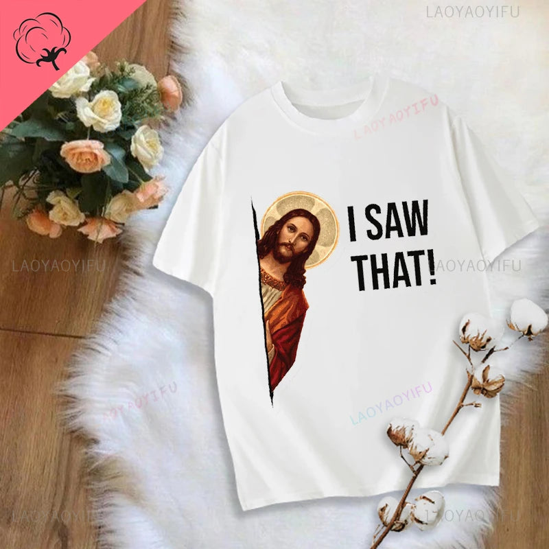 Jesus Vs Satan in A Boxing Match Funny Cotton Men's Clothing Not Today Satan John 14 6 Christian Unisex Street Trend Tshirt
