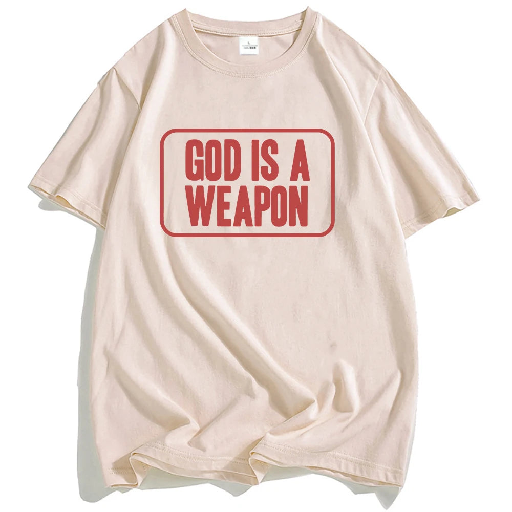 God Is A Weapon Tee Falling in Reverse Rock Band T-shirt Cotton Summer Short Sleeve Unisex Streetwear Hip Hop Grunge Men T Shirt