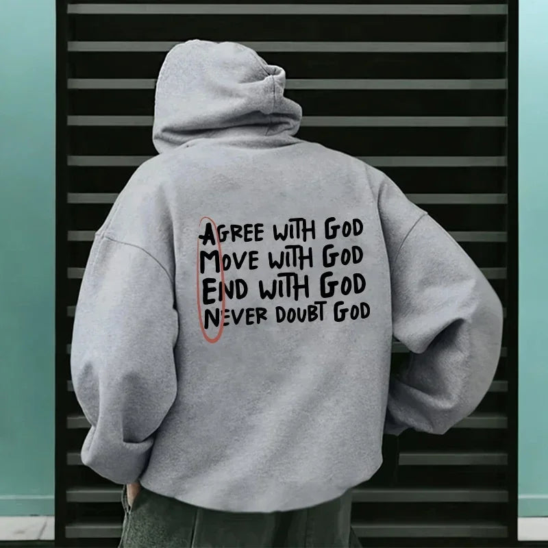 The best-selling Christian God print hoodie is a high-quality, casual and fashionable hoodie for men, a street Harajuku top