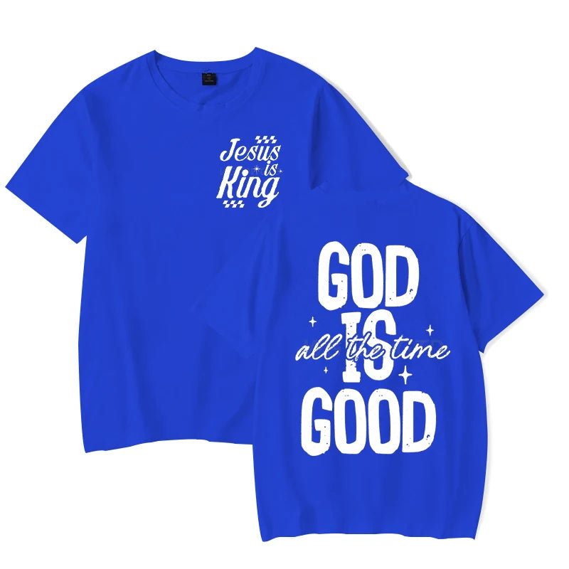 Jesus Religious Believe Shirts for Men Women God Is Good All The Time Classic Tops Gift for Her/Him Faith Based T-Shirt tops