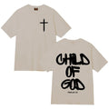 Food of God Bible Christian Jesus Pattern Printed T-shirt Men's Cotton Loose Casual High Quality Street Wear