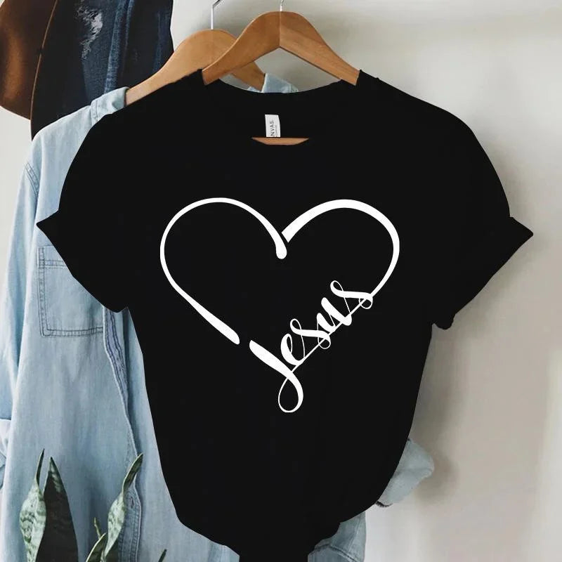 Women Fashion Clothing Jesus T Shirts Faith T Shirts God T Shirts Christian Shirts Gifts for Christians Women's Shirt