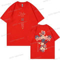 Jesus Is The Light Christian T Shirt Inspirational Floral Cross Vintage T Shirts Women Gift for Christian Religious T Shirts