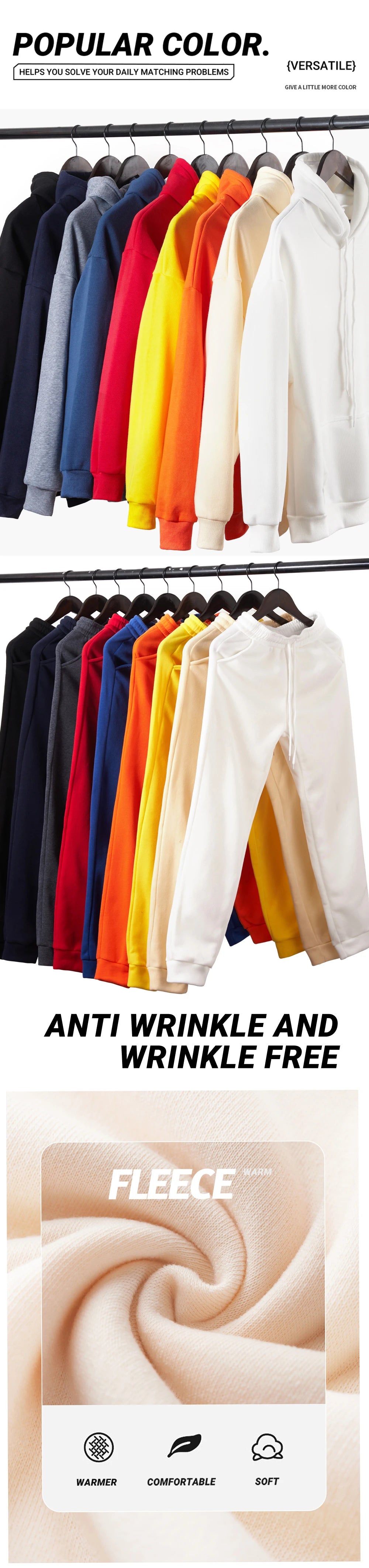 Christ Has Made Me Invincible Printing Man Hoodie Set Sporty Long-Length Two Pices Sets Street Couple'S Hoody Fashion Pants