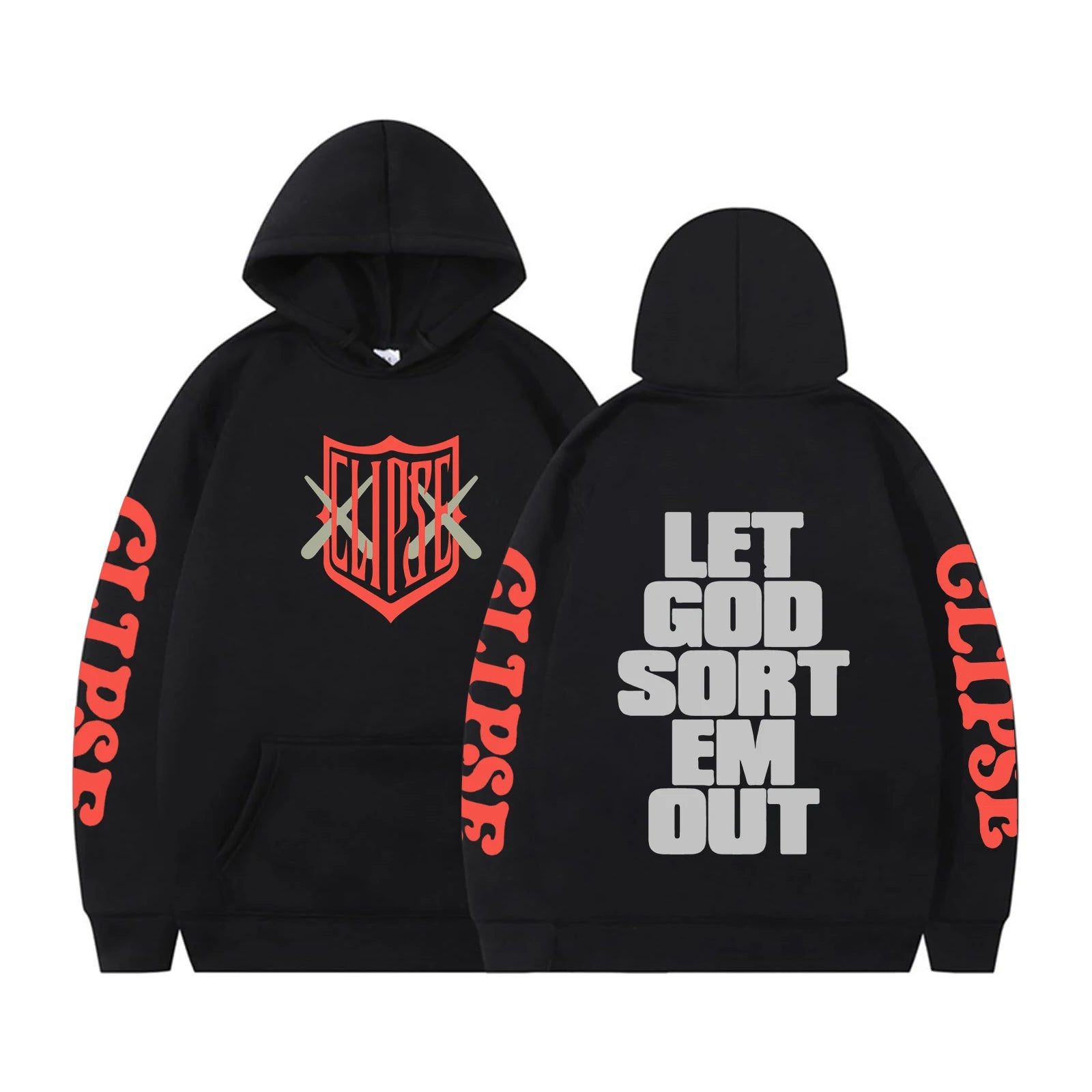Clipse Hoodie Let God Sort Em Out Hoodie Men Casual Shirt New Album Let God Sort Em Out Sweatshirt Streewear Hip Hop Pullover