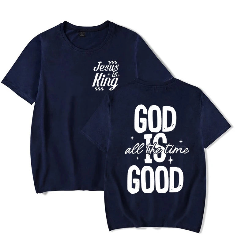 Jesus Religious Believe Shirts for Men Women God Is Good All The Time Classic Tops Gift for Her/Him Faith Based T-Shirt tops