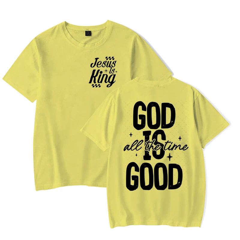Jesus Religious Believe Shirts for Men Women God Is Good All The Time Classic Tops Gift for Her/Him Faith Based T-Shirt tops