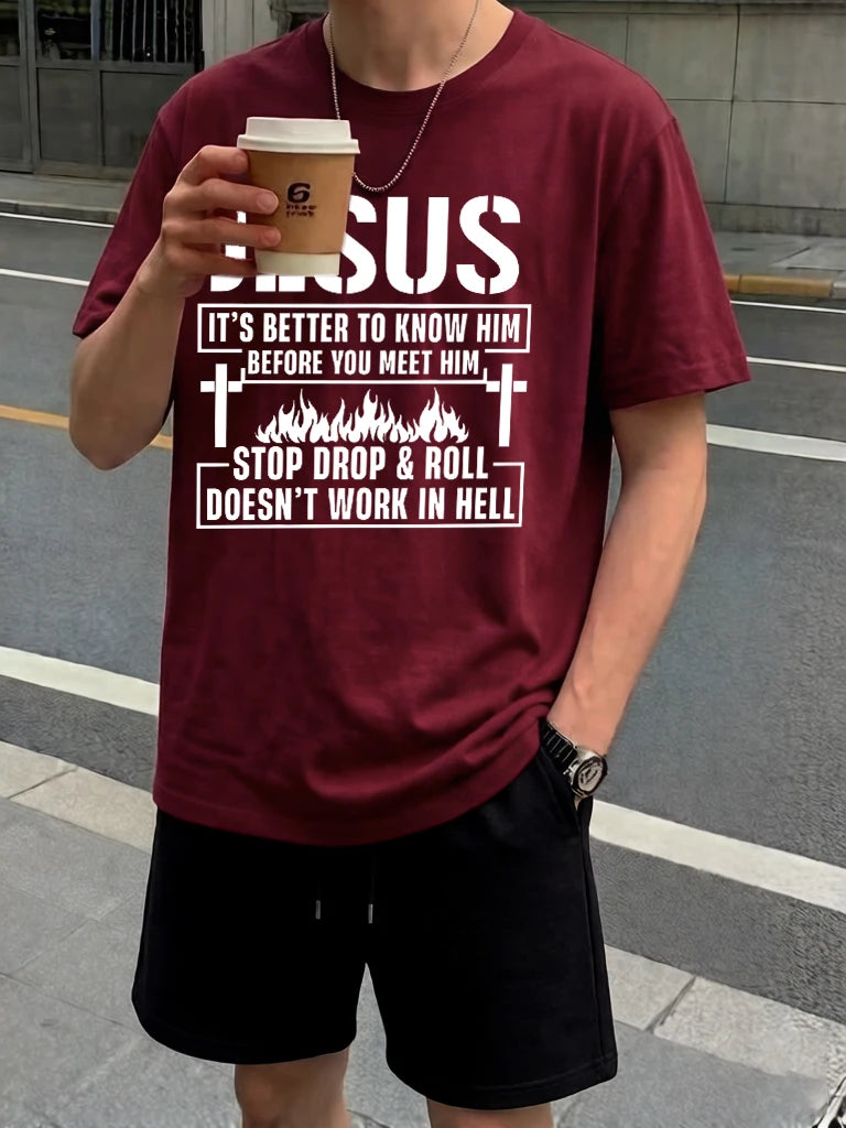 You Need To Understand Jesus Prints Beach Breathable Pants Man'S Sets Summer Simple Sport Clothes Cotton Commute O-Neck T-Shirt