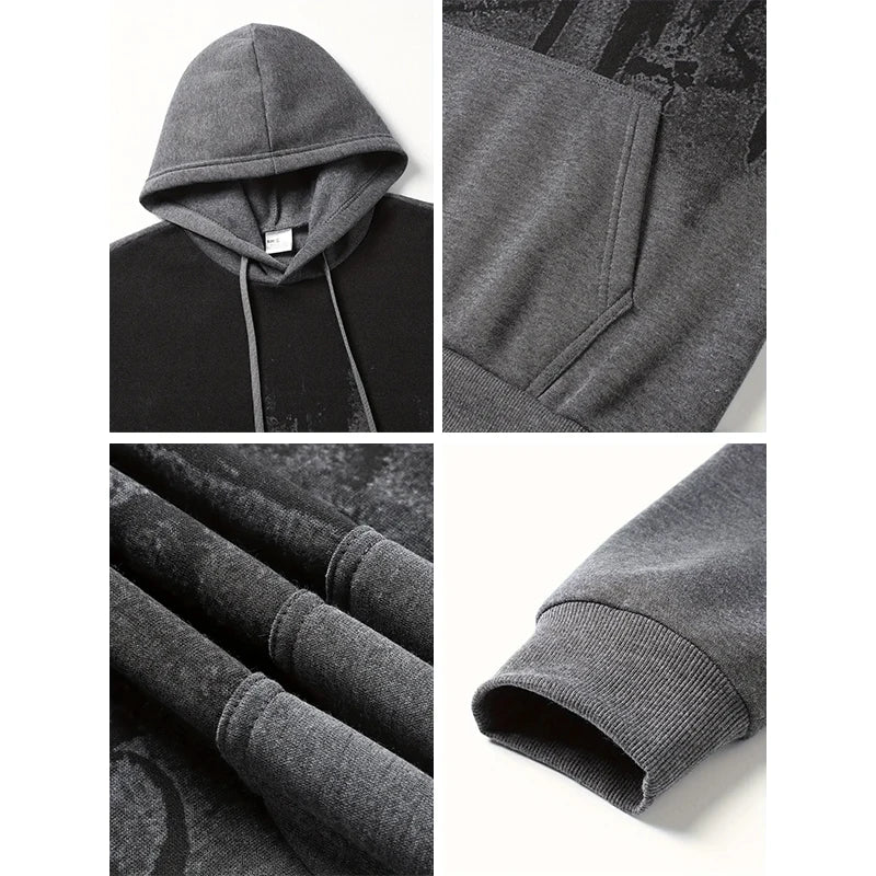 Jesus Christ Style Hoodies and Sweatpants Autumn Winter Daily Casual Sporty Jogging Suit Cross Tracksuit High Quality Men's Set
