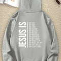 JESUS Fashion Interesting Letter Graphic Print Sweatshirt Print Pullover Hoodie For Women Casual Fashion Casual HipHop Harajuku