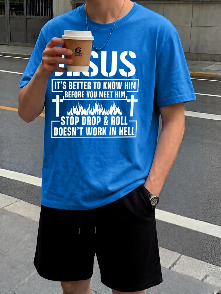 You Need To Understand Jesus Prints Beach Breathable Pants Man'S Sets Summer Simple Sport Clothes Cotton Commute O-Neck T-Shirt