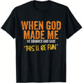 When God Made Me Funny Quote T-Shirt Short Sleeve O Neck Loose Women Tshirt Ladies Tee Shirt Tops Clothes Shirts