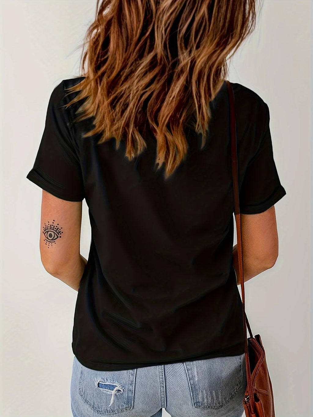 Women's summer GOD GOD ME letter print oversized loose casual round neck short sleeved T-shirt top