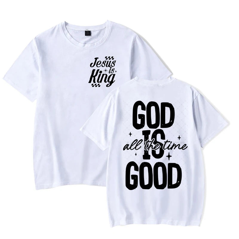 Jesus Religious Believe Shirts for Men Women God Is Good All The Time Classic Tops Gift for Her/Him Faith Based T-Shirt tops