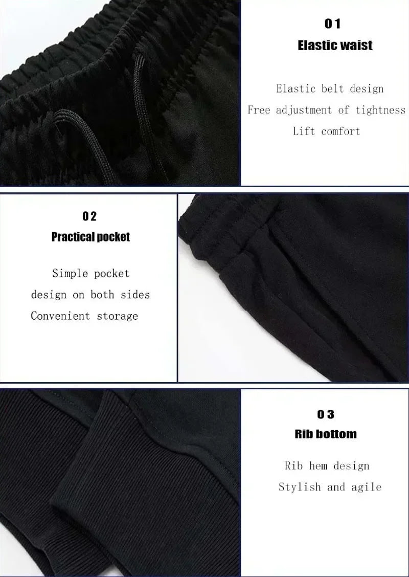 Jesus Cross Men's Sweatpants Solid Color Drawstring Long Pants Male All Season Daily Casual Sports Fitness Versatile Trousers