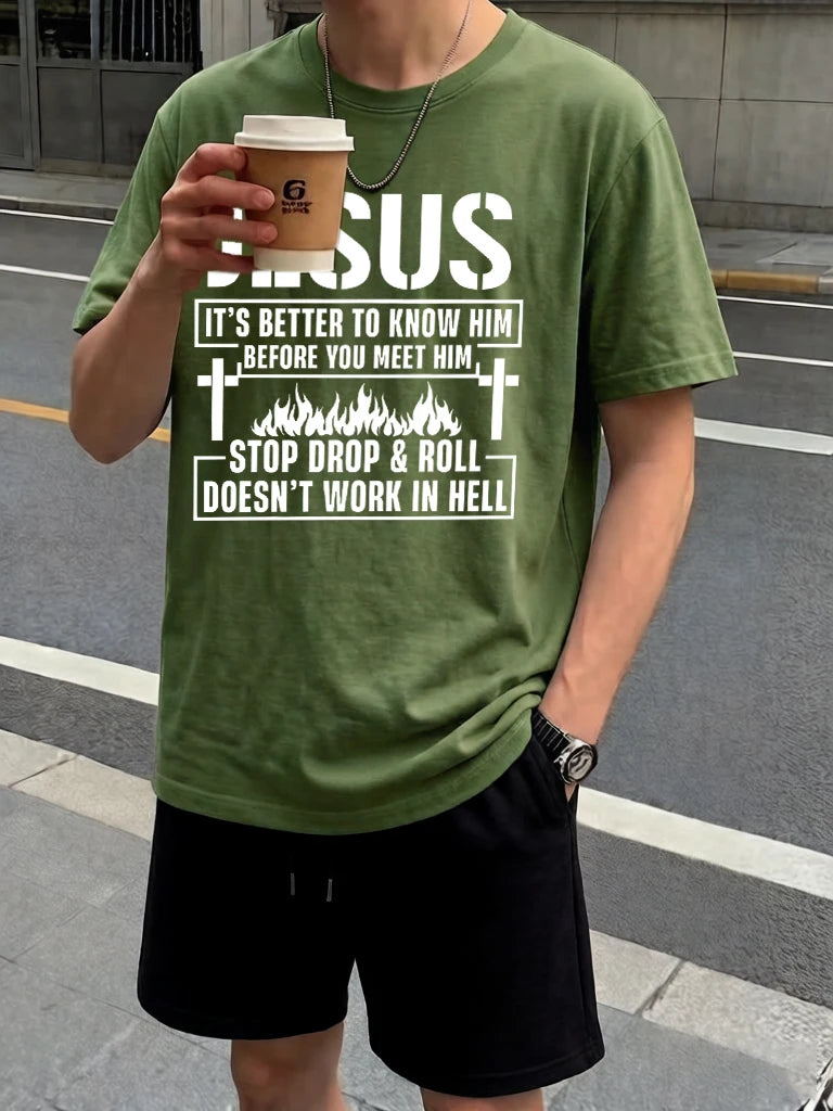 You Need To Understand Jesus Prints Beach Breathable Pants Man'S Sets Summer Simple Sport Clothes Cotton Commute O-Neck T-Shirt
