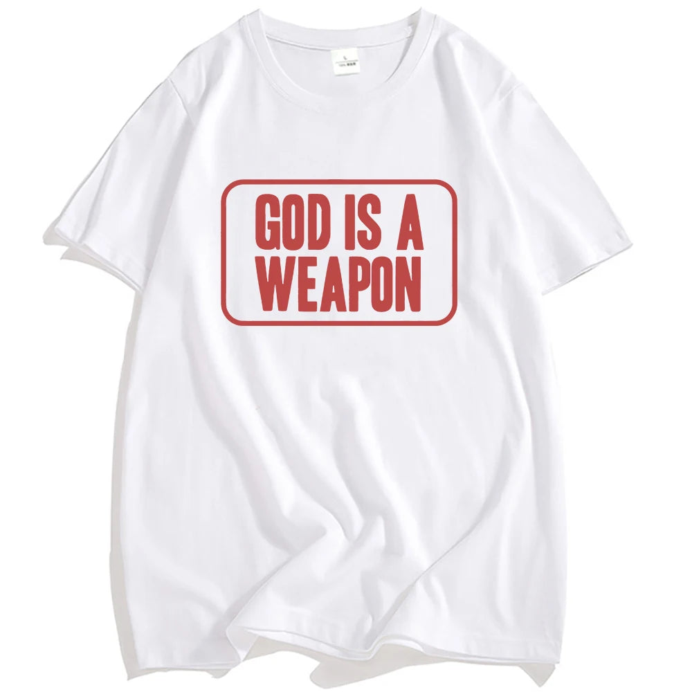 God Is A Weapon Tee Falling in Reverse Rock Band T-shirt Cotton Summer Short Sleeve Unisex Streetwear Hip Hop Grunge Men T Shirt