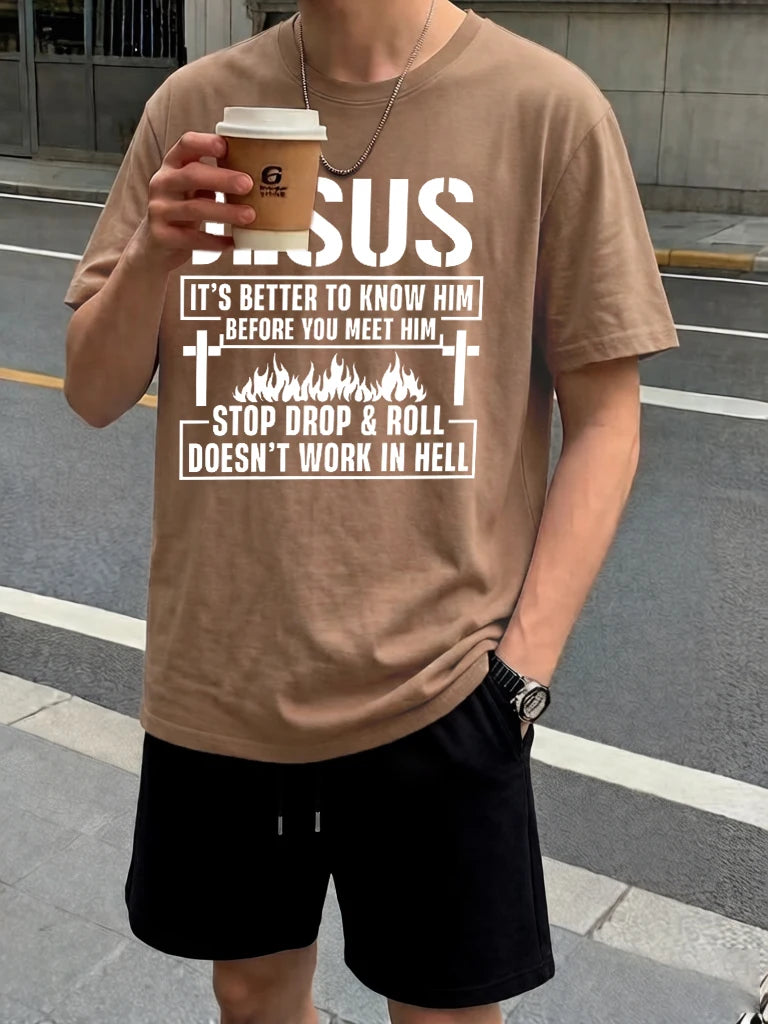 You Need To Understand Jesus Prints Beach Breathable Pants Man'S Sets Summer Simple Sport Clothes Cotton Commute O-Neck T-Shirt