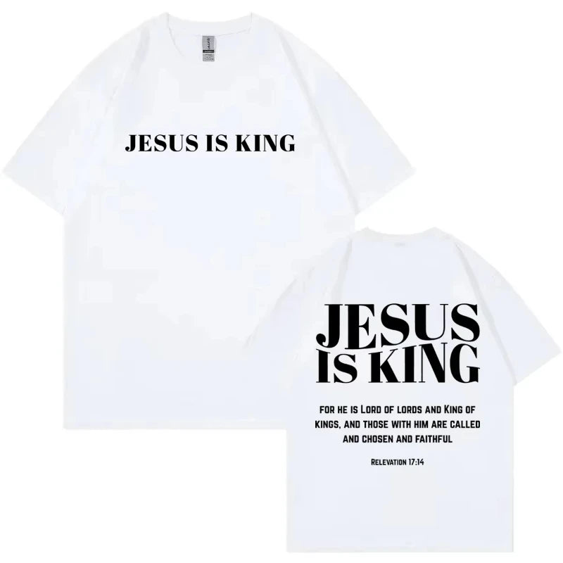 Christian Bible Verse Merch T Shirt Streetwear Fashion Oversized O-Neck T-shirts Men Women Casual Cotton Short Sleeve T-shirt