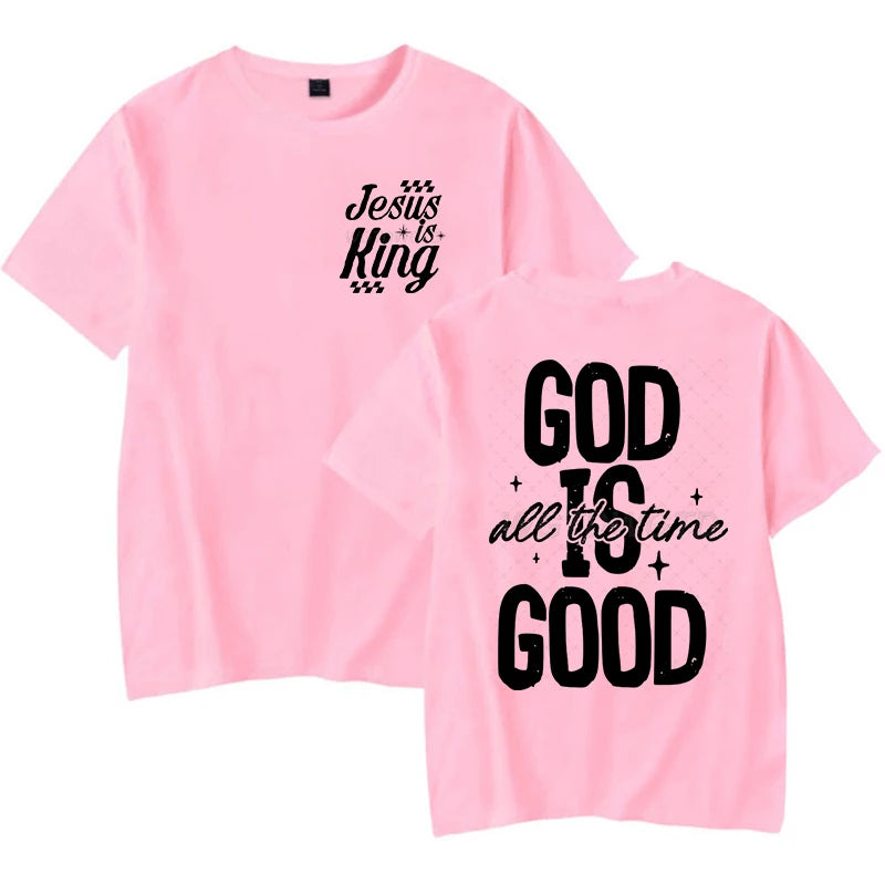 Jesus Religious Believe Shirts for Men Women God Is Good All The Time Classic Tops Gift for Her/Him Faith Based T-Shirt tops