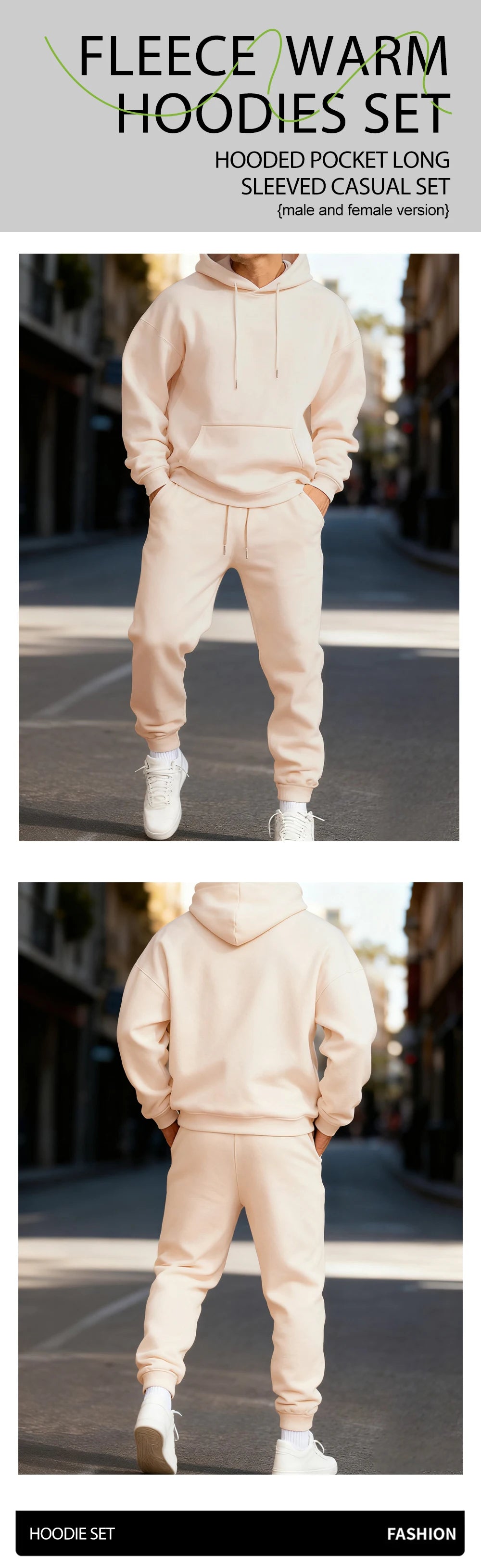 Christ Has Made Me Invincible Printing Man Hoodie Set Sporty Long-Length Two Pices Sets Street Couple'S Hoody Fashion Pants