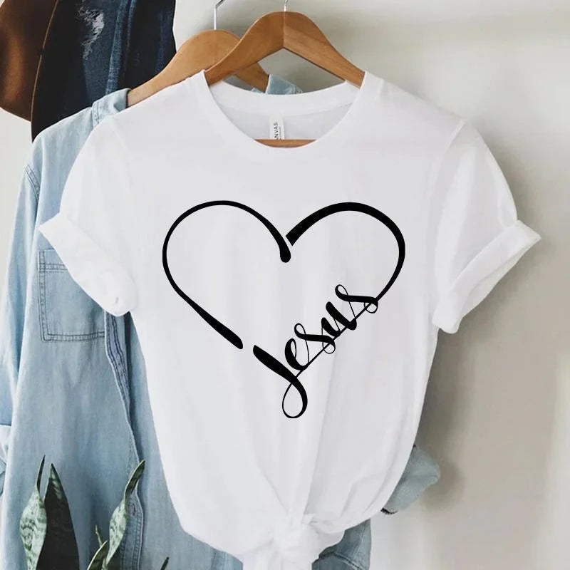 Women Fashion Clothing Jesus T Shirts Faith T Shirts God T Shirts Christian Shirts Gifts for Christians Women's Shirt