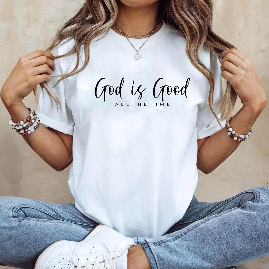 God Good Shirt All The Time Shirt Christian Inspirational Bible Verse Christian Jesus Sleeve Casual Aesthetic Clothes