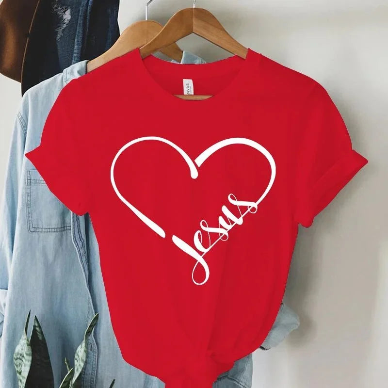 Women Fashion Clothing Jesus T Shirts Faith T Shirts God T Shirts Christian Shirts Gifts for Christians Women's Shirt