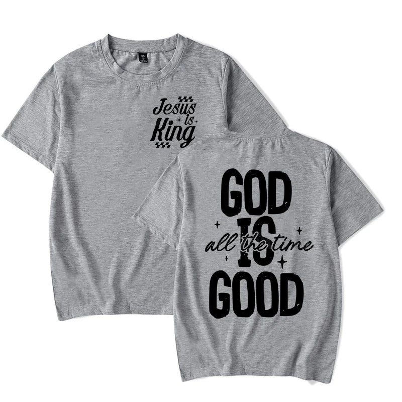 Jesus Religious Believe Shirts for Men Women God Is Good All The Time Classic Tops Gift for Her/Him Faith Based T-Shirt tops