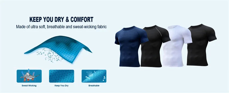 Psalm 23 Cross Print Compression Shirt for Men Sporty Quick Dry Tees Tshirt Tops Gym Workout Fitness Undershirts Baselayers