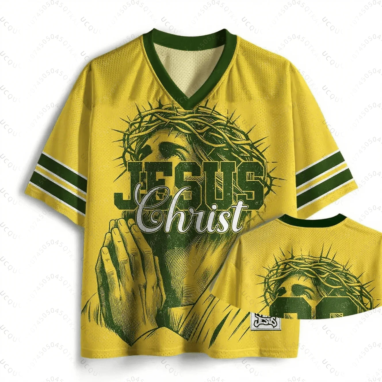 2025 Praying Christian Jesus Pattern Printed Street Wear T-Shirt Summer Men's Fashion Hip Hop Casual Jersey Short Sleeve T2k Top