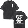 Cotton T-shirt Christian Jesus Faith Over Fear Bible Verse Washed T-shirts Men or Women Fashion Vintage Oversized T Shirts
