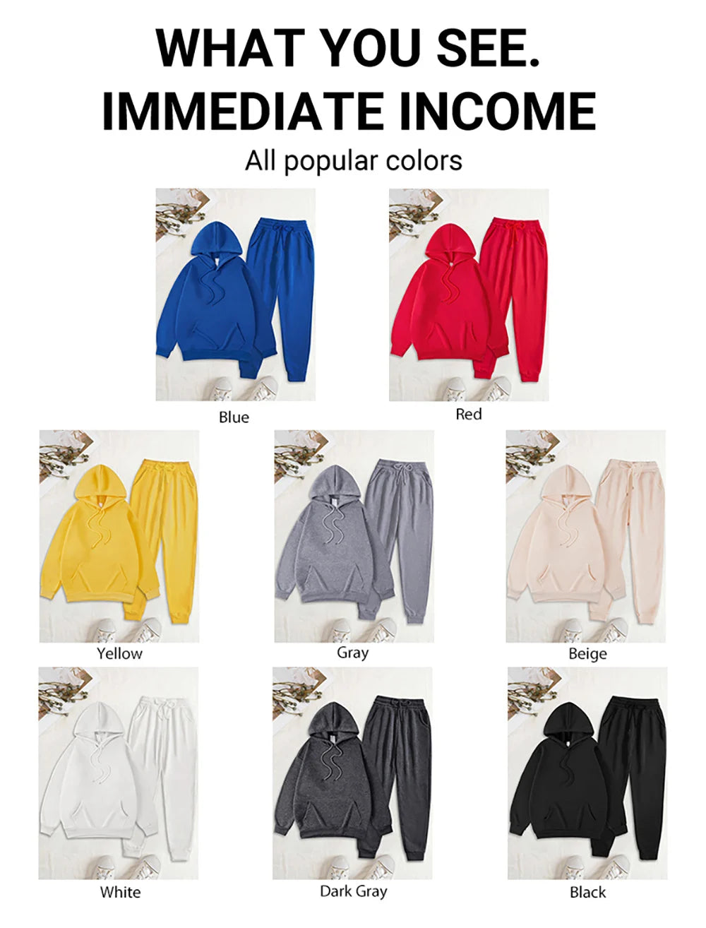 Christ Has Made Me Invincible Printing Man Hoodie Set Sporty Long-Length Two Pices Sets Street Couple'S Hoody Fashion Pants