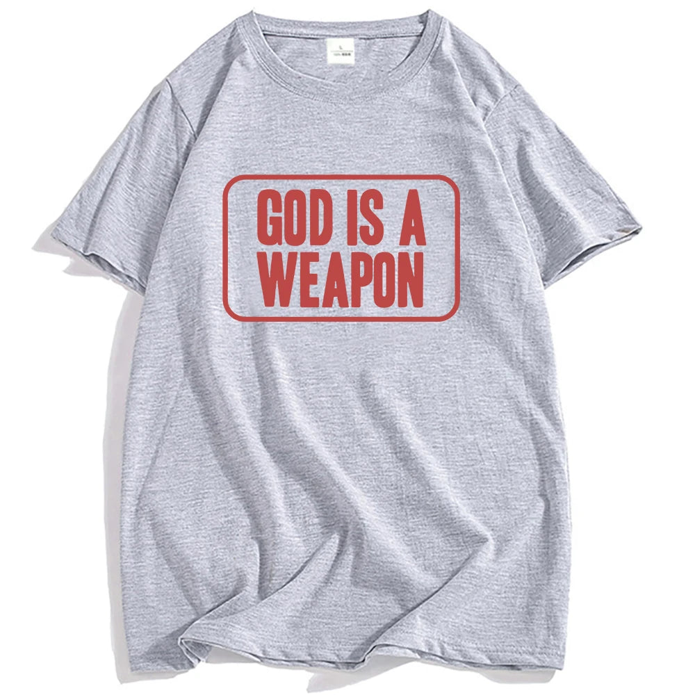 God Is A Weapon Tee Falling in Reverse Rock Band T-shirt Cotton Summer Short Sleeve Unisex Streetwear Hip Hop Grunge Men T Shirt