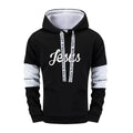 Jesus Printed Men's Tracksuit Hoodies Sweatpants Black White Mixing Color Sweatshirts Jogger Pants Urban Fashion Casual Outfits