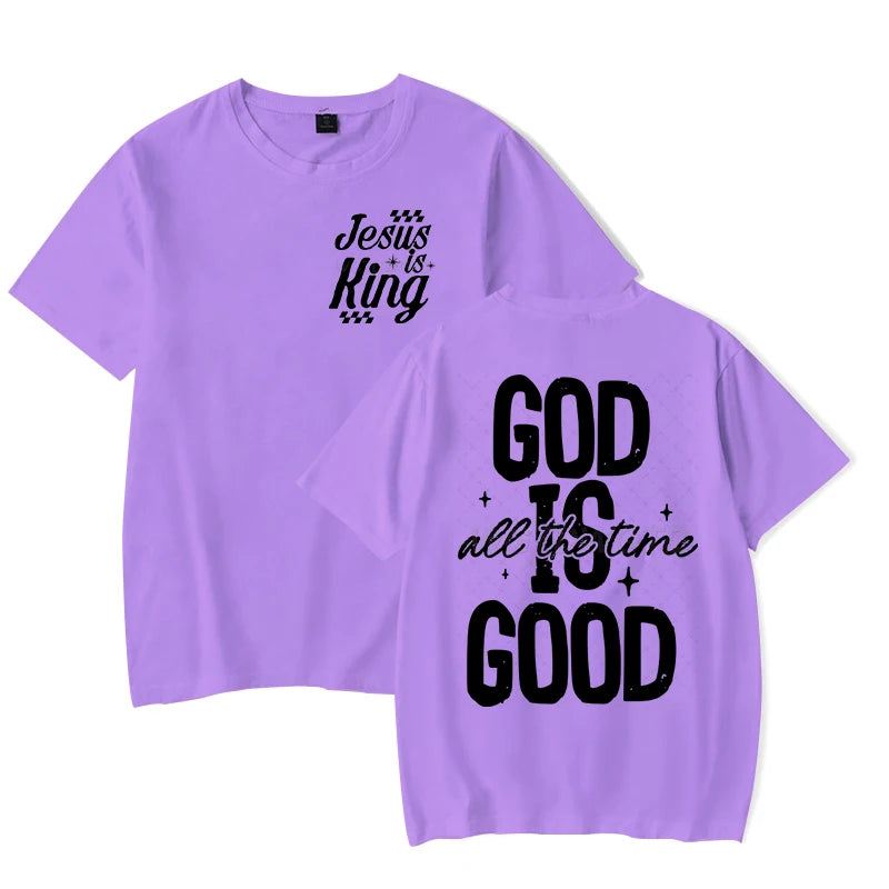 Jesus Religious Believe Shirts for Men Women God Is Good All The Time Classic Tops Gift for Her/Him Faith Based T-Shirt tops