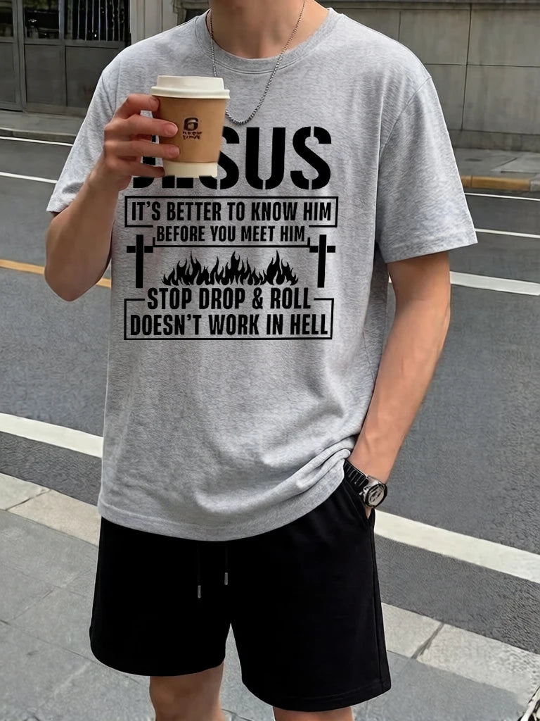 You Need To Understand Jesus Prints Beach Breathable Pants Man'S Sets Summer Simple Sport Clothes Cotton Commute O-Neck T-Shirt