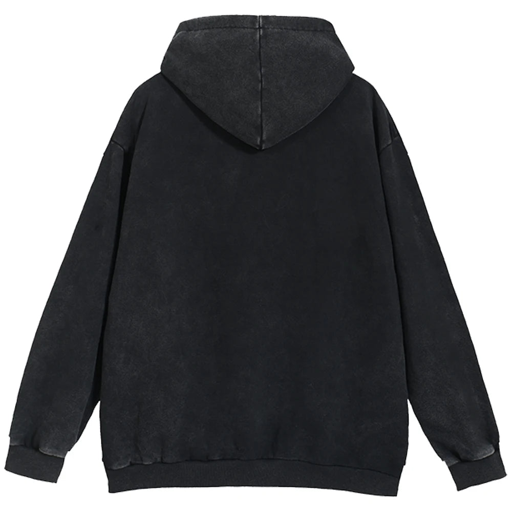 Child Of God Print Vintage Washed Hoodie Men Women Cotton Long Sleeve Hip Hop Hooded Sweatshirt Casual Gothic Spring Autumn Top