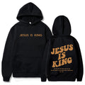 Jesus Is King Hoodie Christian Faith Sweatshirt Jesus Saves Man Woman  Pullover Tops Streetwear
